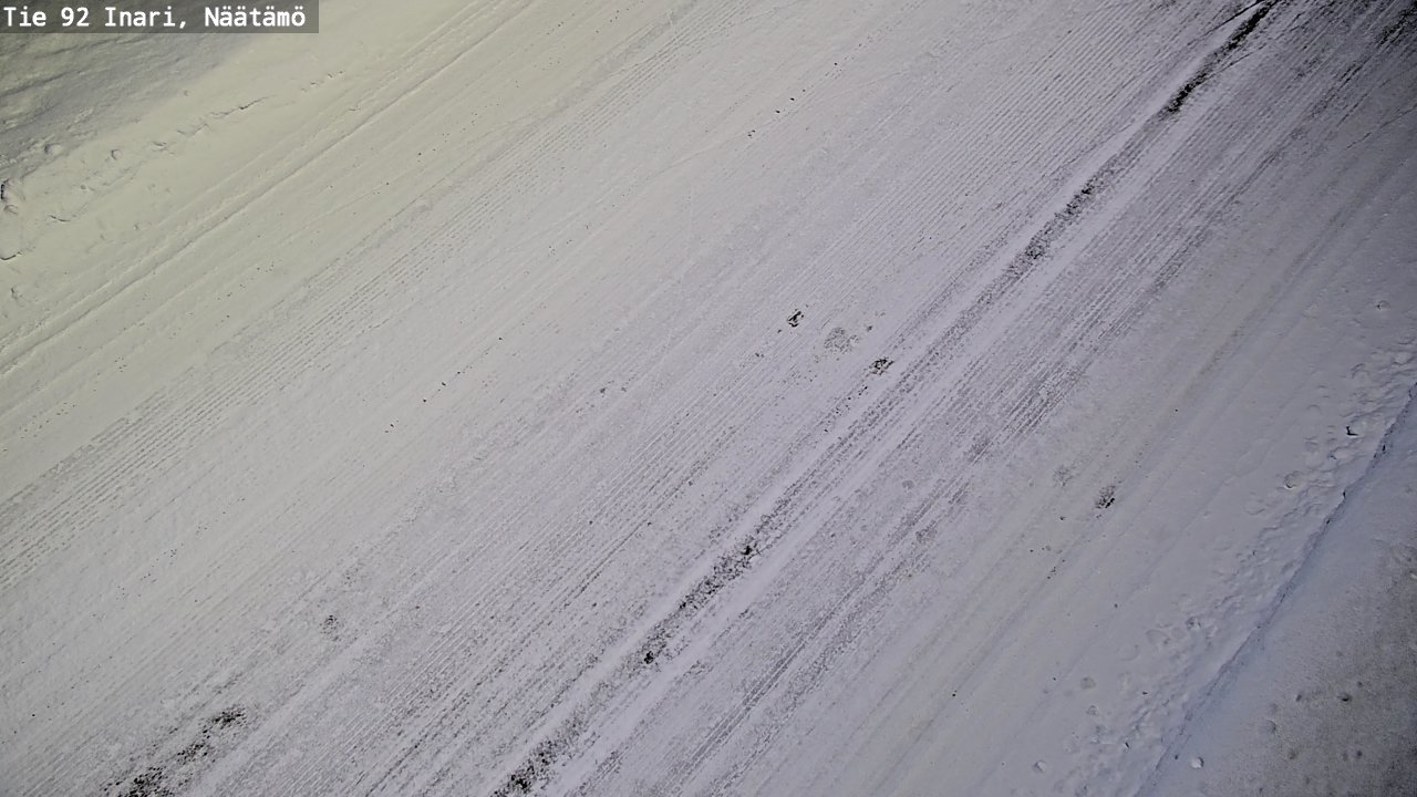 Weather Camera Image Väg 92 Enare, Näätämö, Inari, Lappi