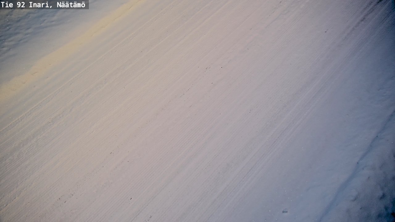 Weather Camera Image Väg 92 Enare, Näätämö, Inari, Lappi