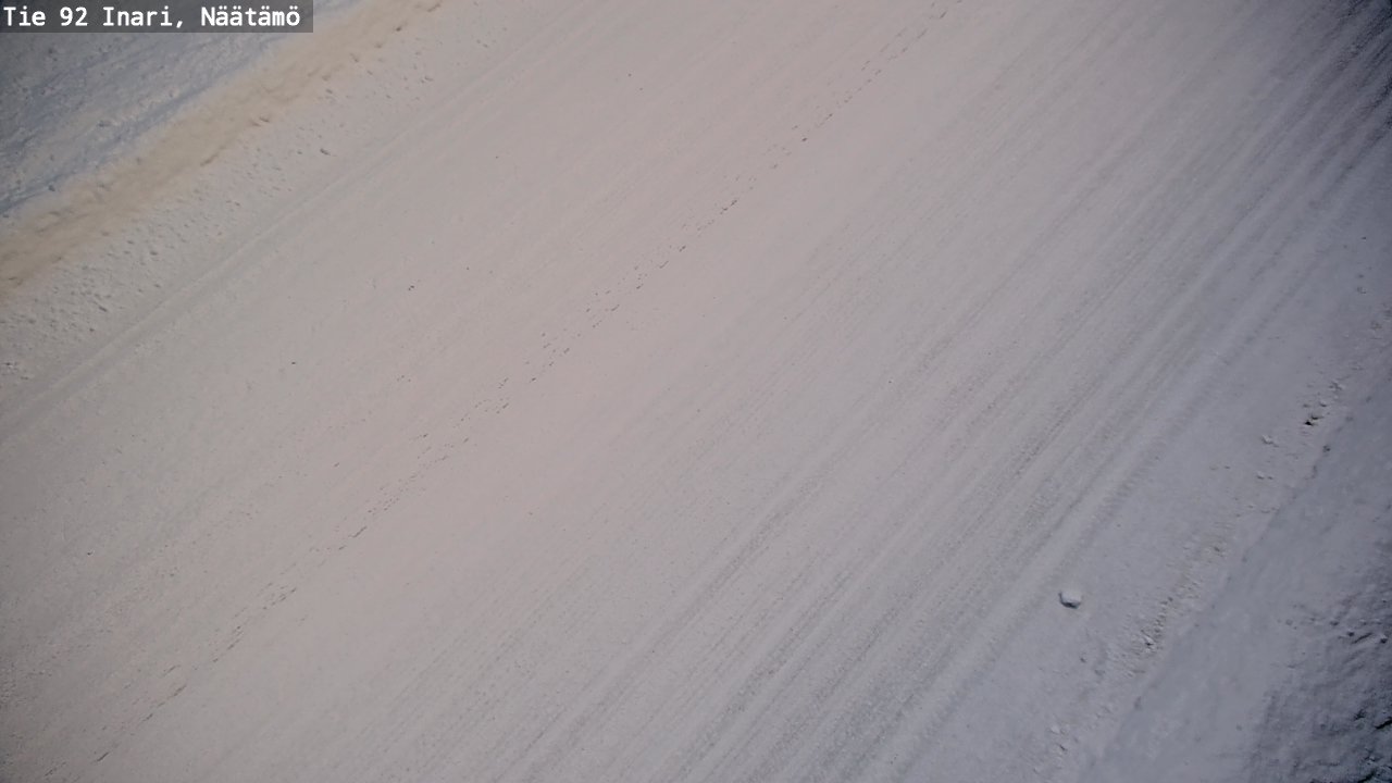 Weather Camera Image Road 92 Inari, Näätämö, Inari, Lappi