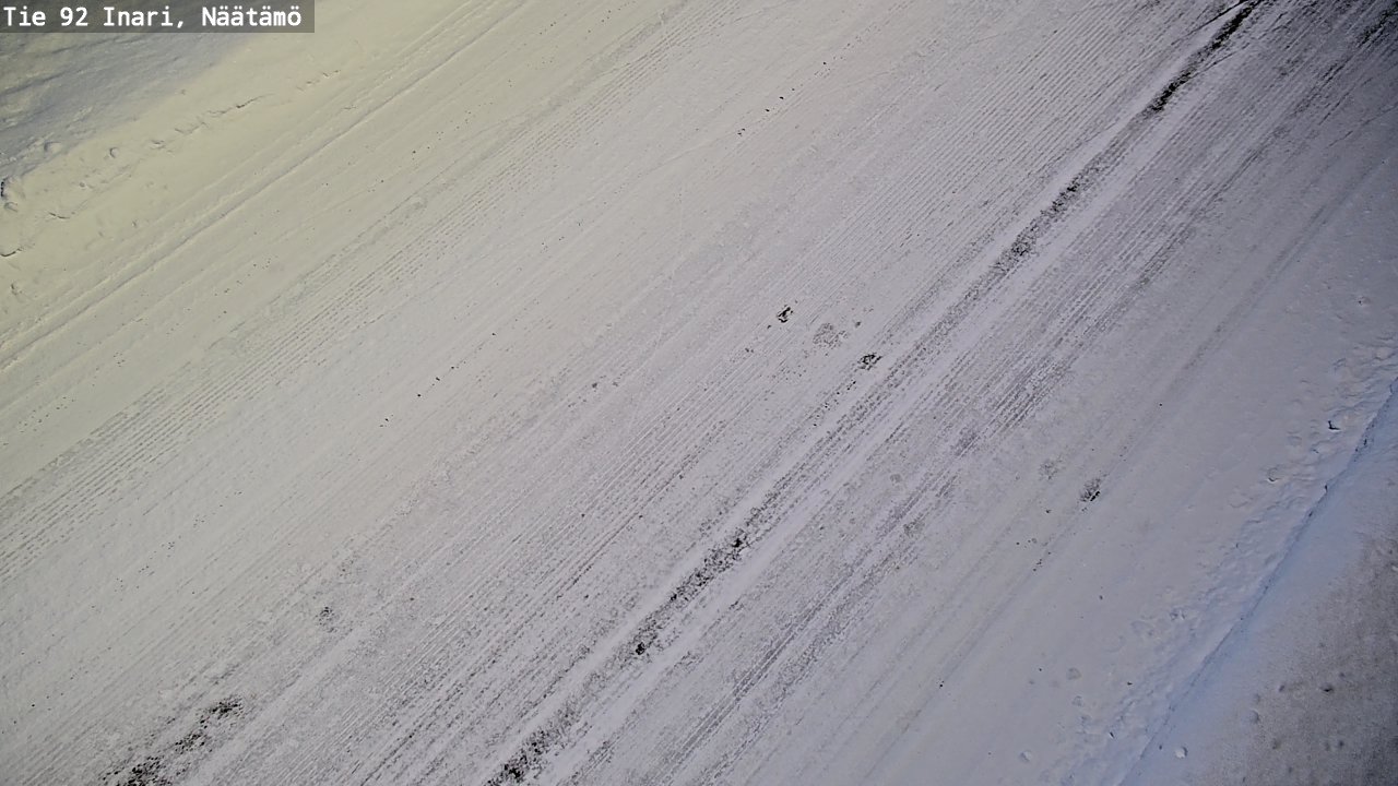 Weather Camera Image Väg 92 Enare, Näätämö, Inari, Lappi