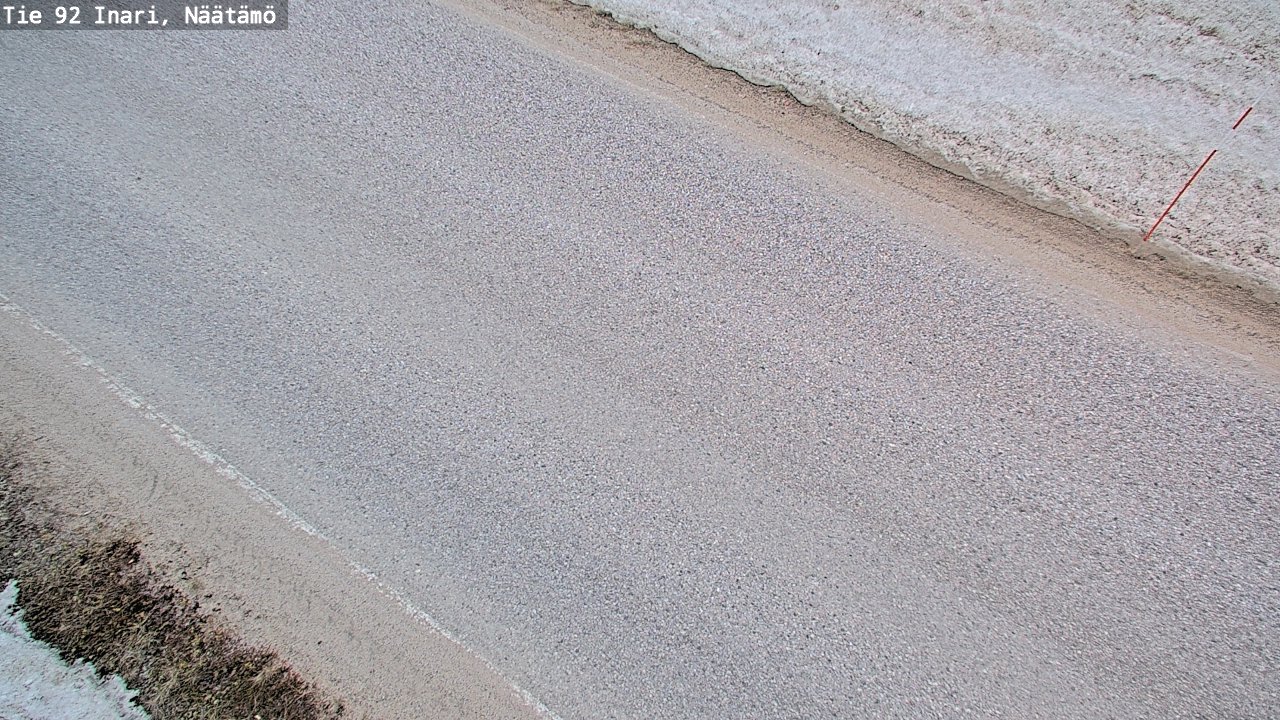 Weather Camera Image Väg 92 Enare, Näätämö, Inari, Lappi