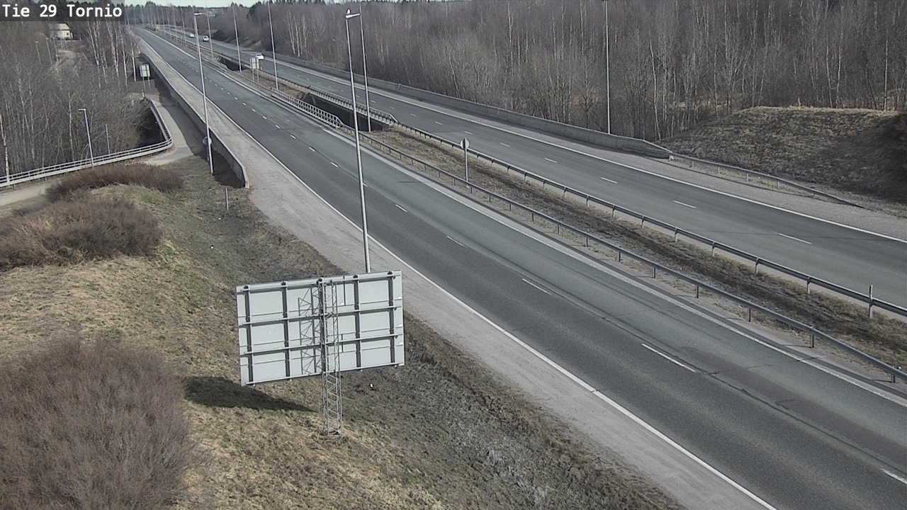 Weather Camera Image Väg 29 Torneå, Tornio, Lappi