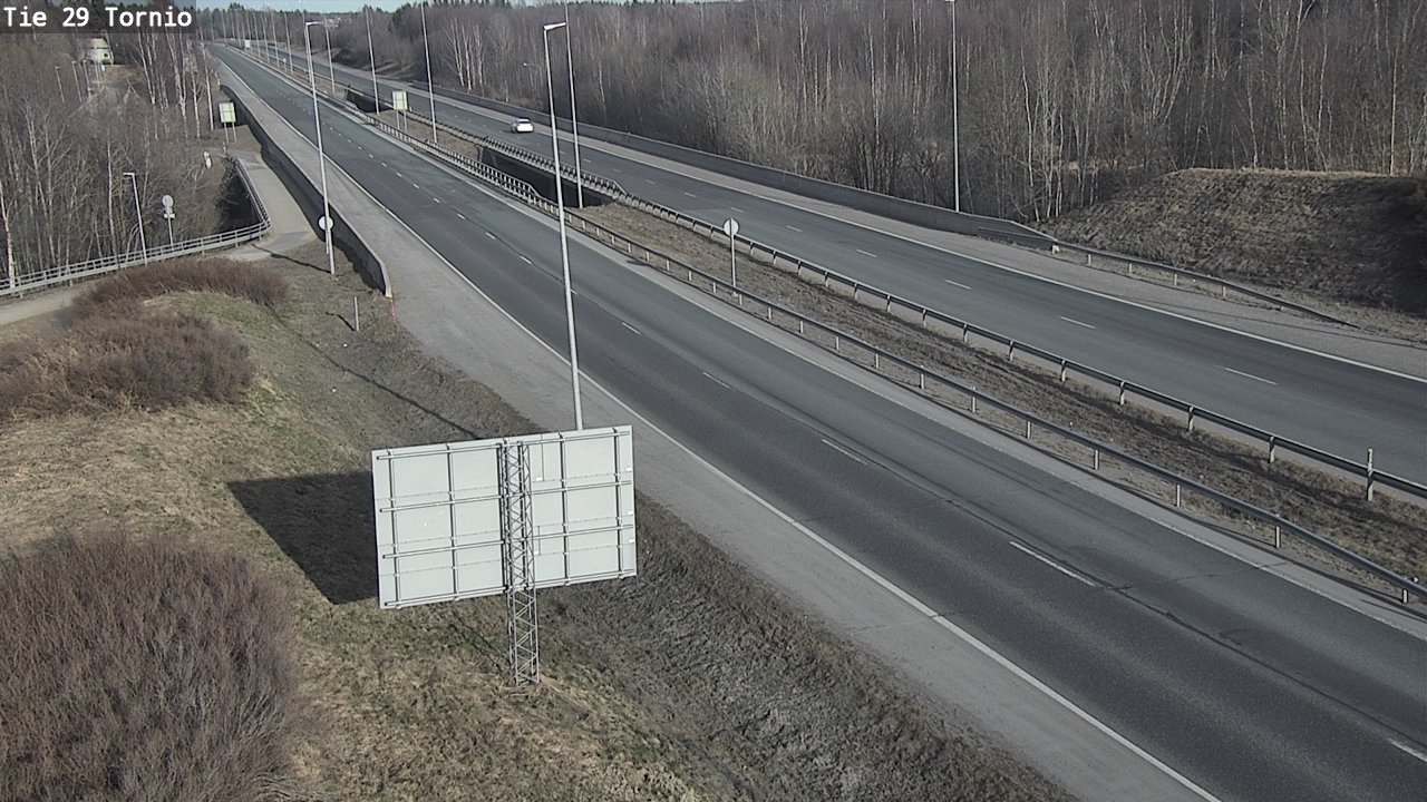 Weather Camera Image Väg 29 Torneå, Tornio, Lappi
