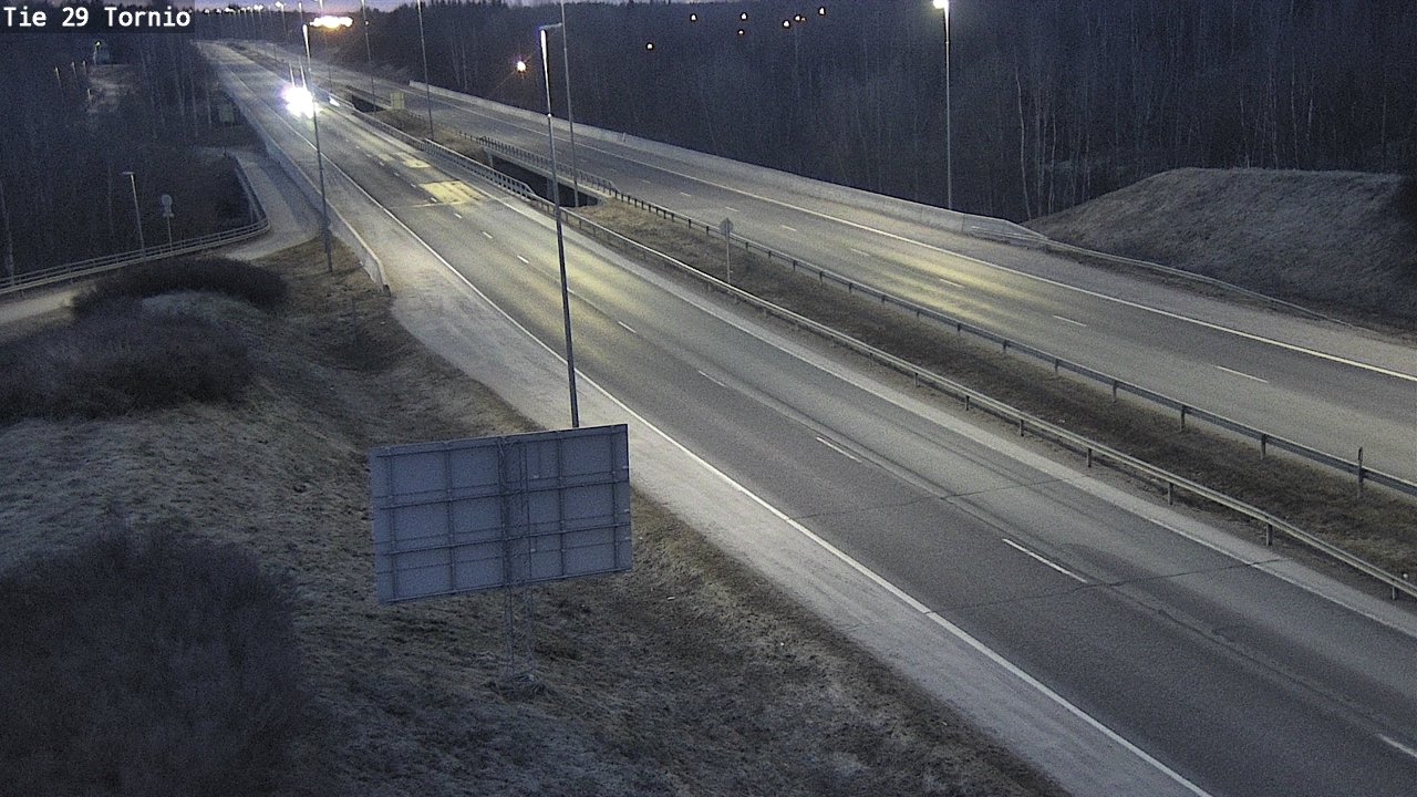 Weather Camera Image Väg 29 Torneå, Tornio, Lappi