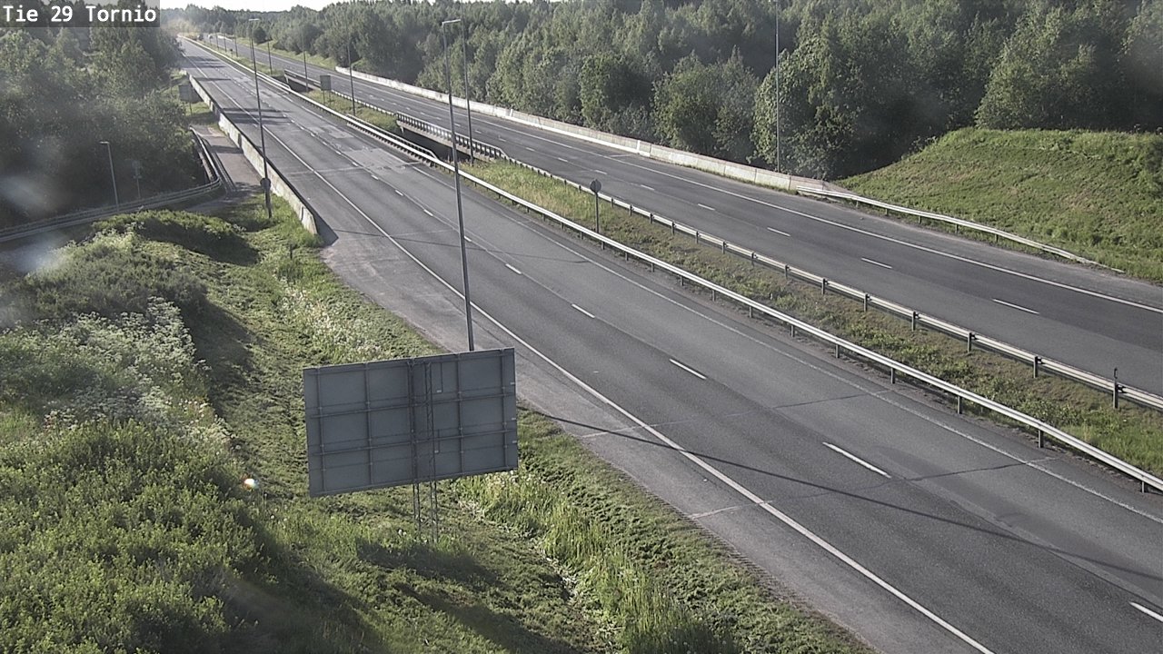 Weather Camera Image Väg 29 Torneå, Tornio, Lappi