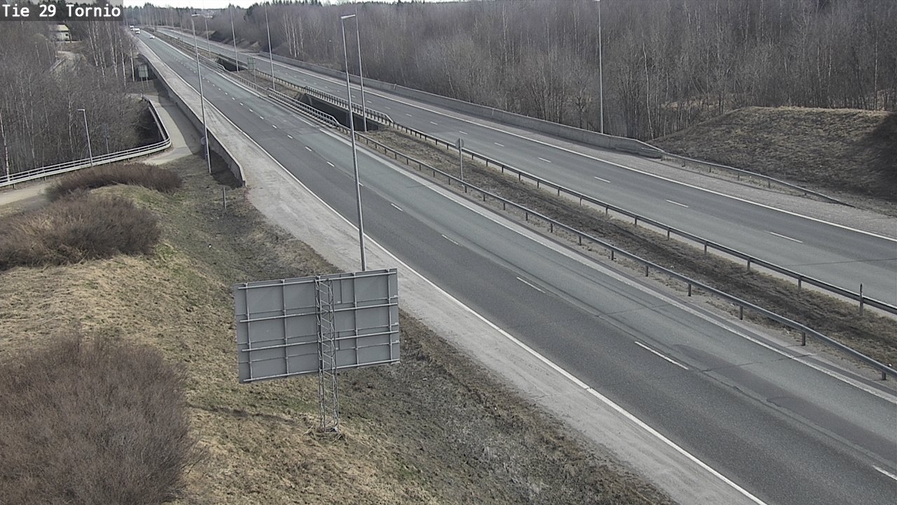 Weather Camera Image Väg 29 Torneå, Tornio, Lappi