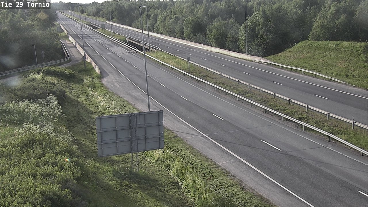 Weather Camera Image Väg 29 Torneå, Tornio, Lappi