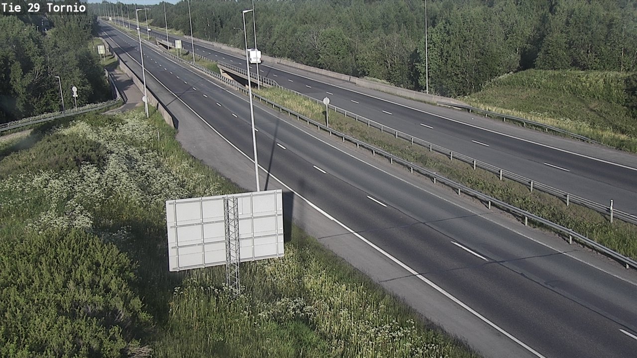 Weather Camera Image Väg 29 Torneå, Tornio, Lappi