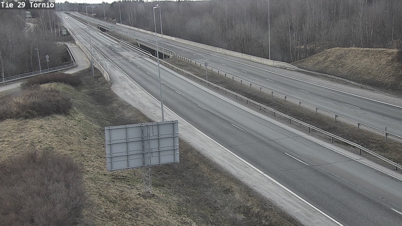 Weather Camera Image Väg 29 Torneå, Tornio, Lappi