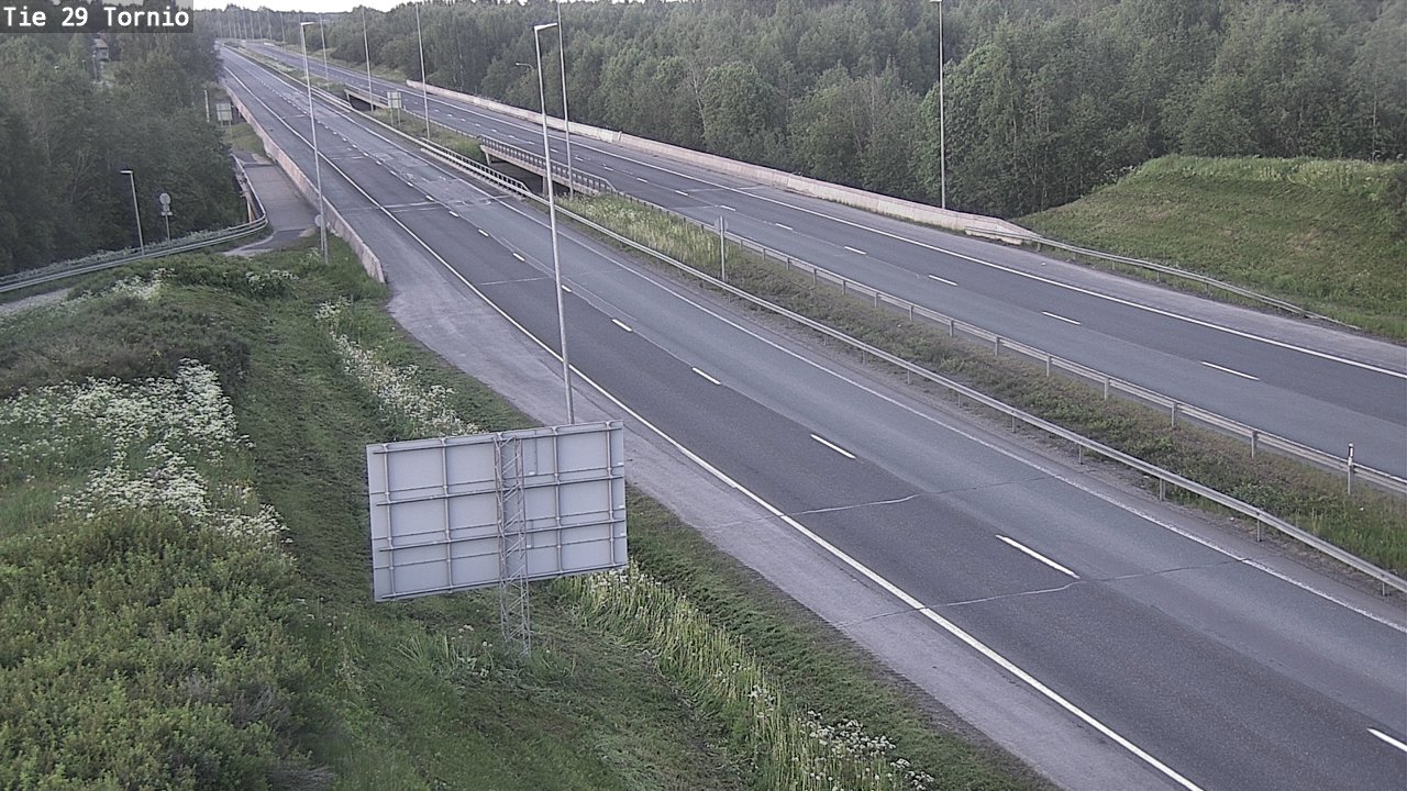 Weather Camera Image Väg 29 Torneå, Tornio, Lappi