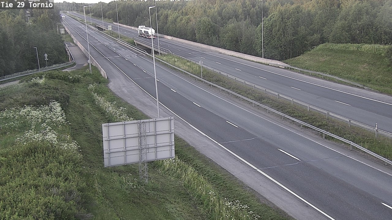 Weather Camera Image Väg 29 Torneå, Tornio, Lappi