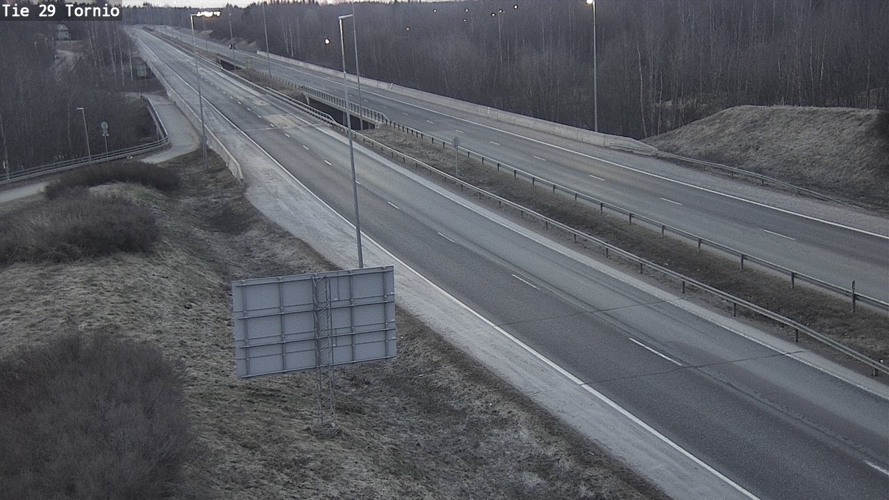 Weather Camera Image Väg 29 Torneå, Tornio, Lappi