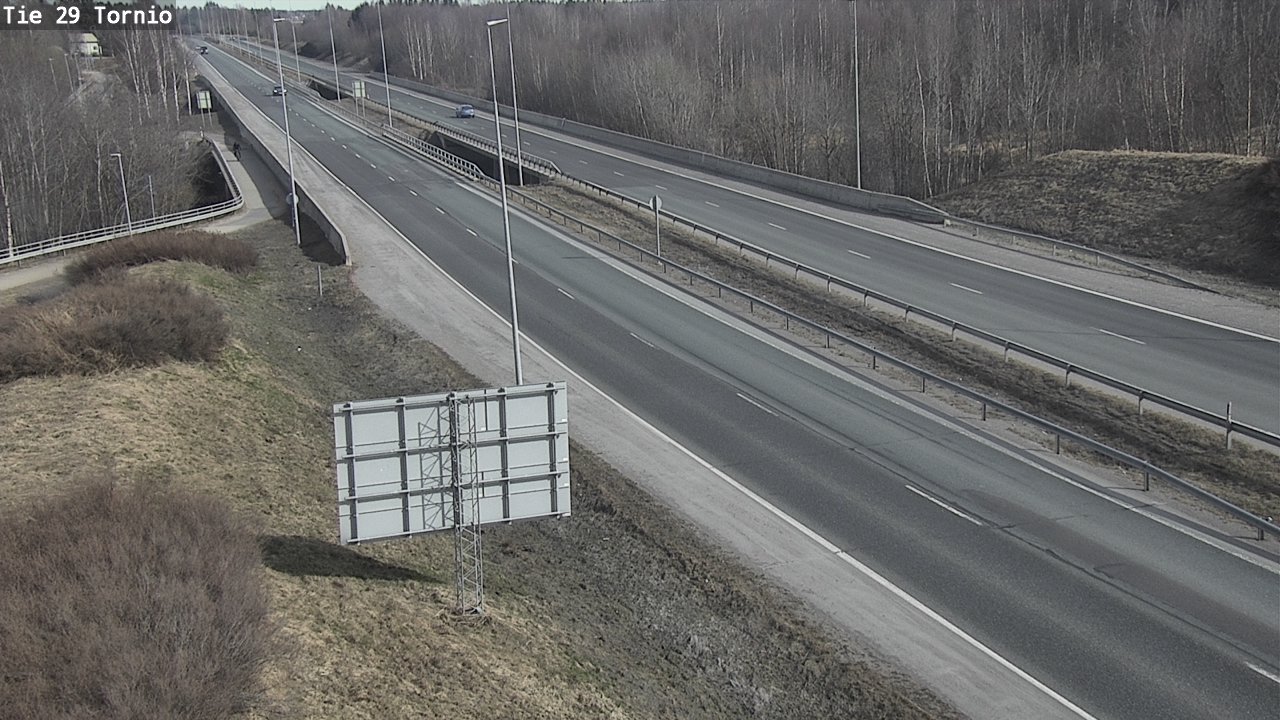 Weather Camera Image Väg 29 Torneå, Tornio, Lappi