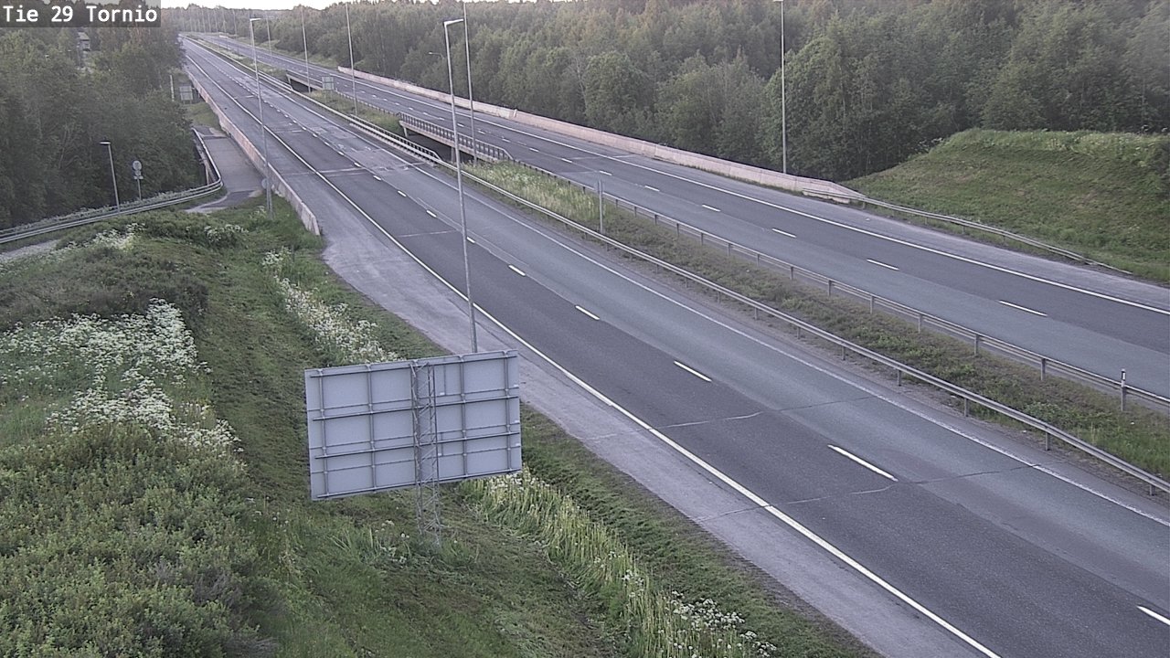 Weather Camera Image Väg 29 Torneå, Tornio, Lappi