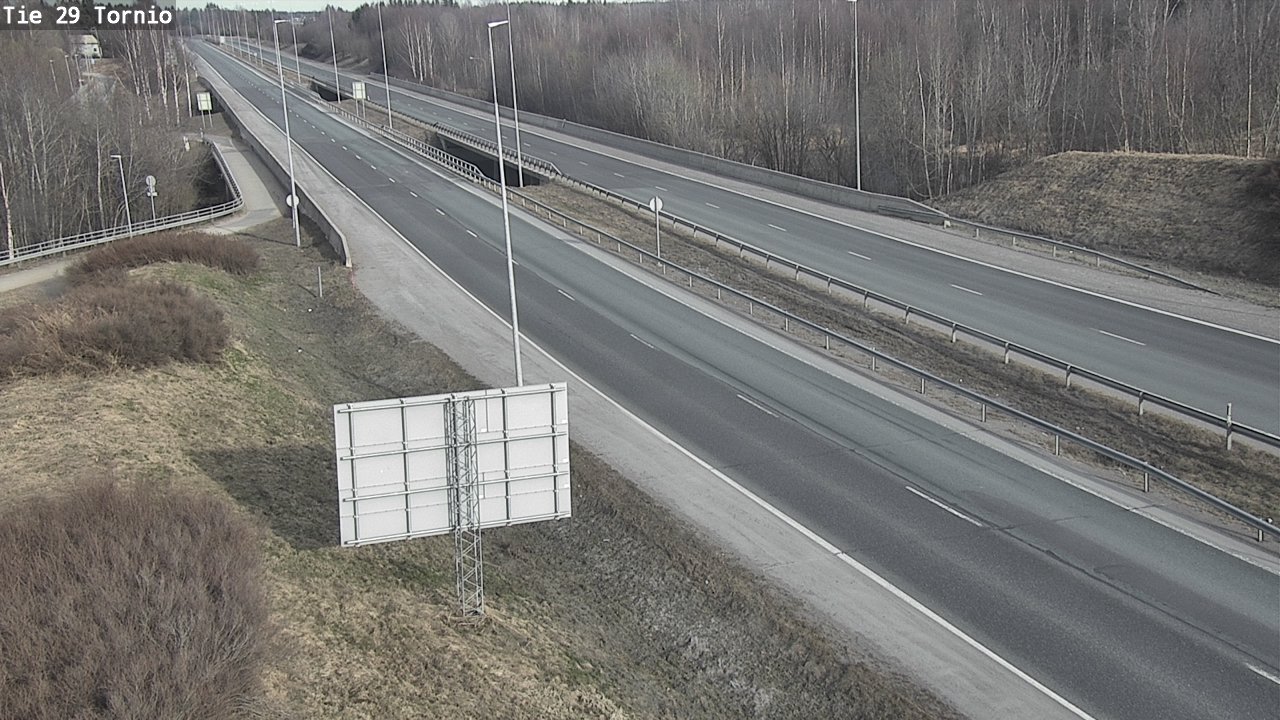Weather Camera Image Väg 29 Torneå, Tornio, Lappi