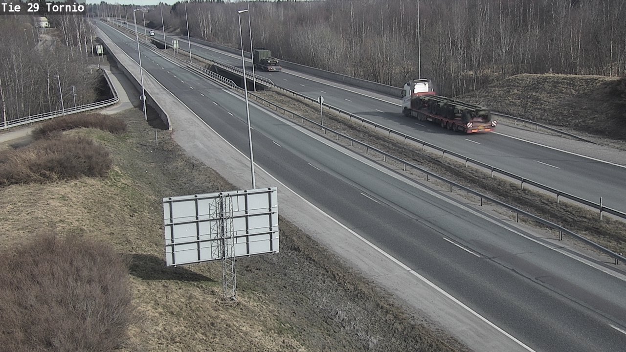 Weather Camera Image Väg 29 Torneå, Tornio, Lappi