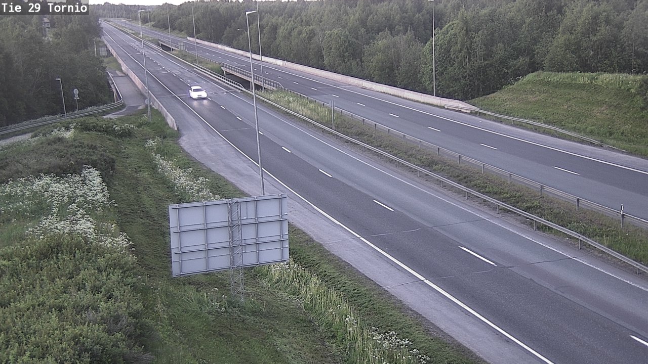 Weather Camera Image Väg 29 Torneå, Tornio, Lappi