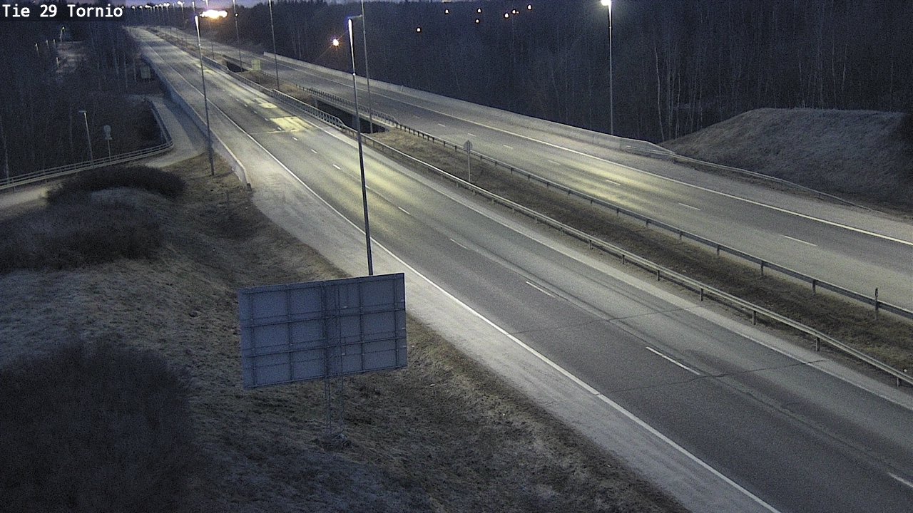 Weather Camera Image Väg 29 Torneå, Tornio, Lappi