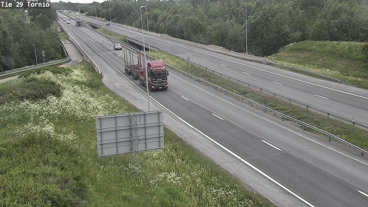 Weather Camera Image Väg 29 Torneå, Tornio, Lappi