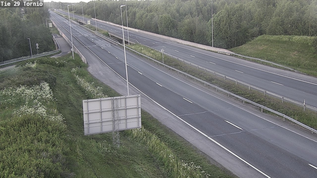 Weather Camera Image Väg 29 Torneå, Tornio, Lappi