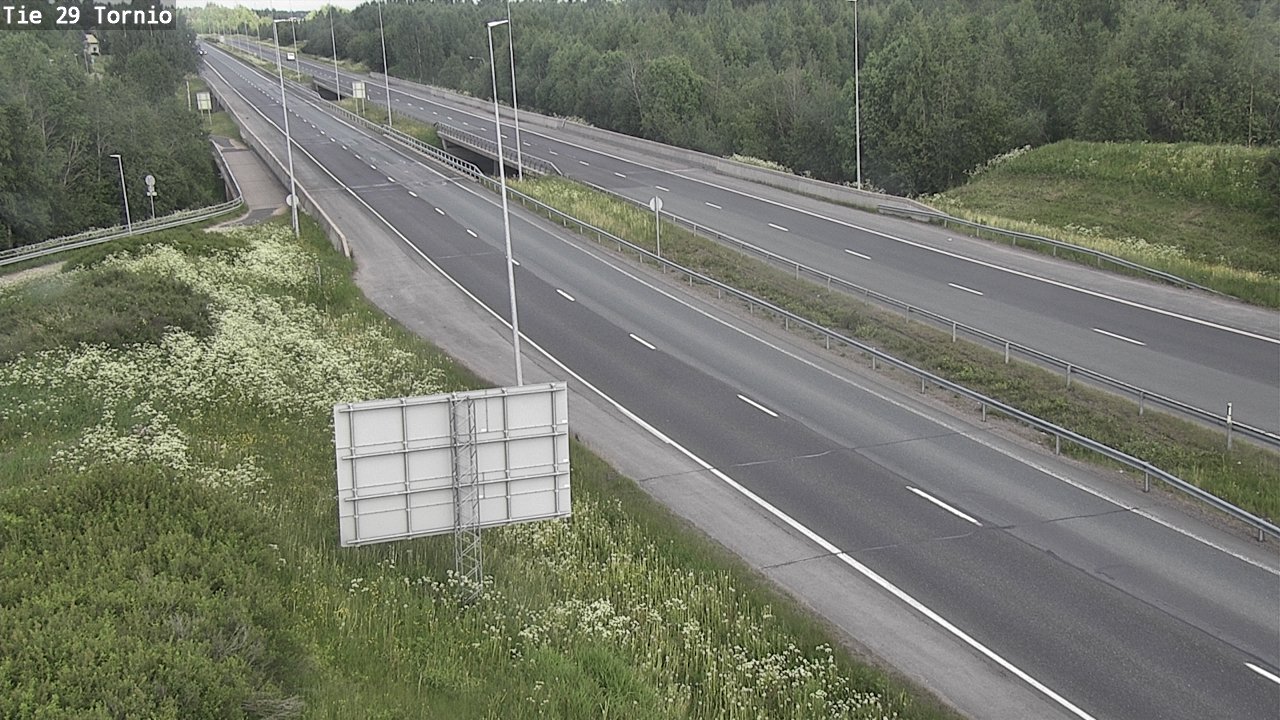 Weather Camera Image Väg 29 Torneå, Tornio, Lappi