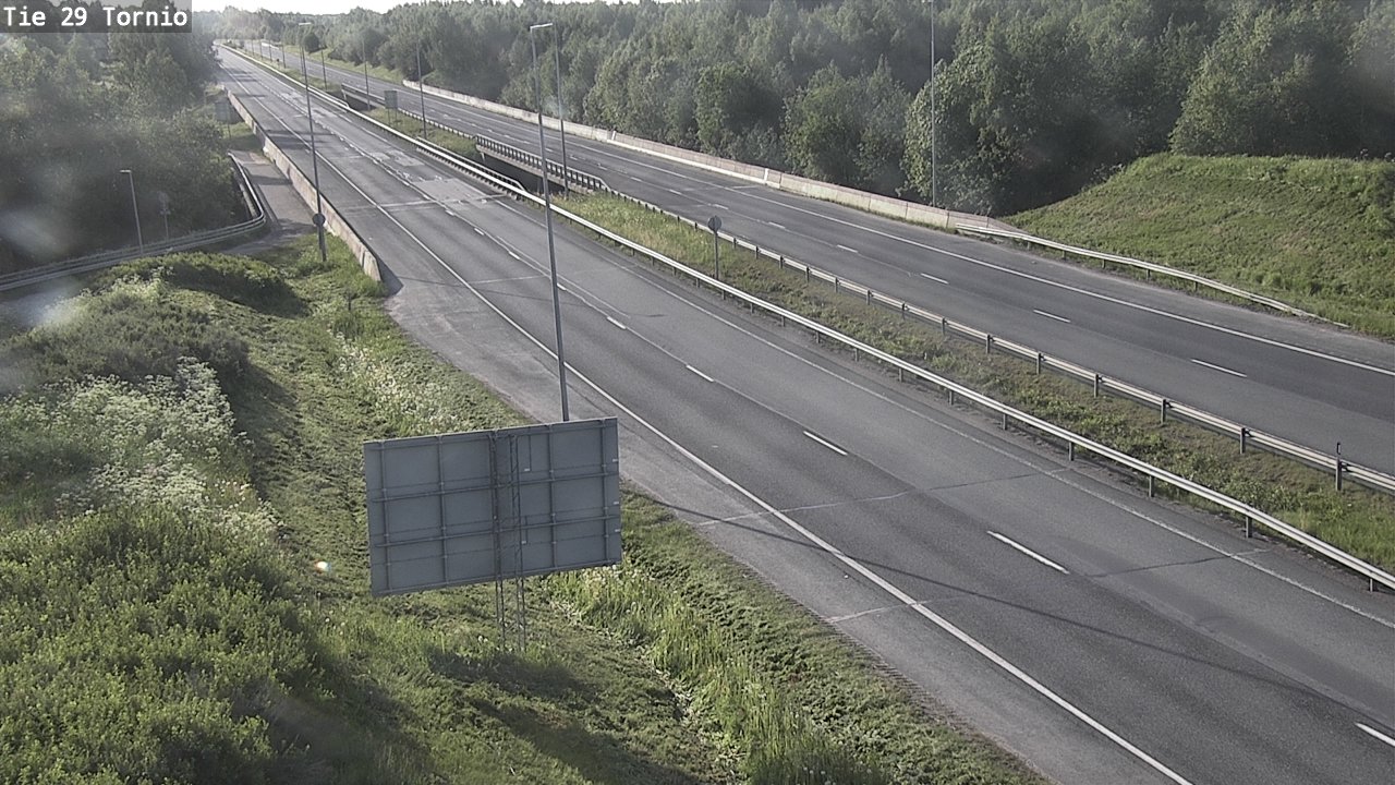 Weather Camera Image Väg 29 Torneå, Tornio, Lappi