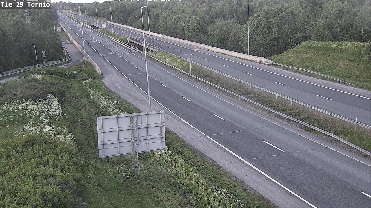 Weather Camera Image Väg 29 Torneå, Tornio, Lappi