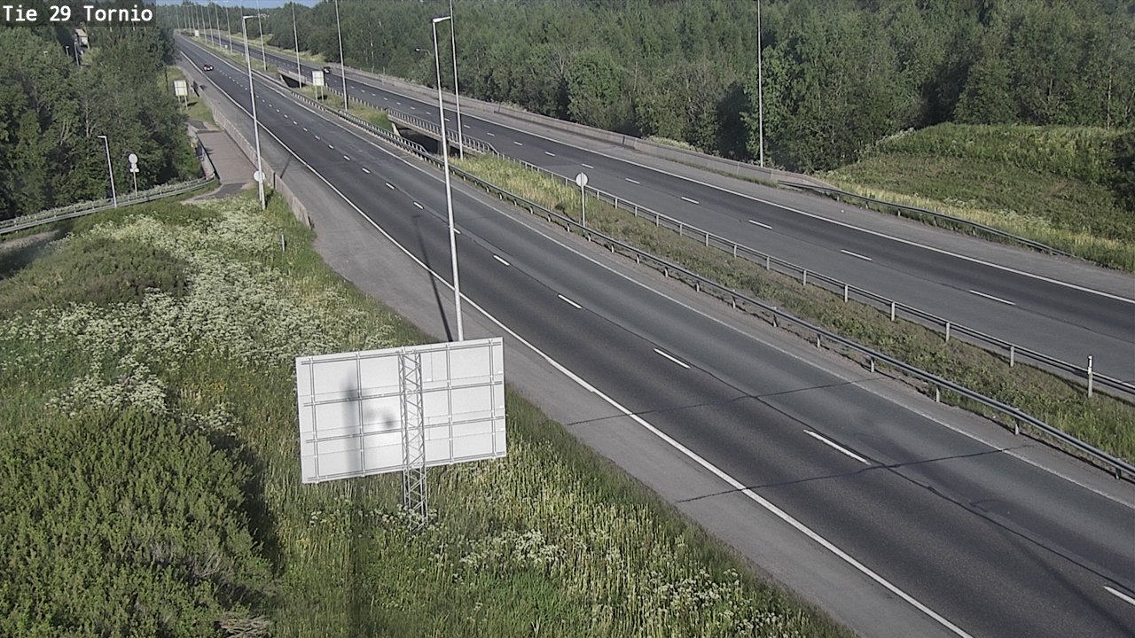 Weather Camera Image Väg 29 Torneå, Tornio, Lappi