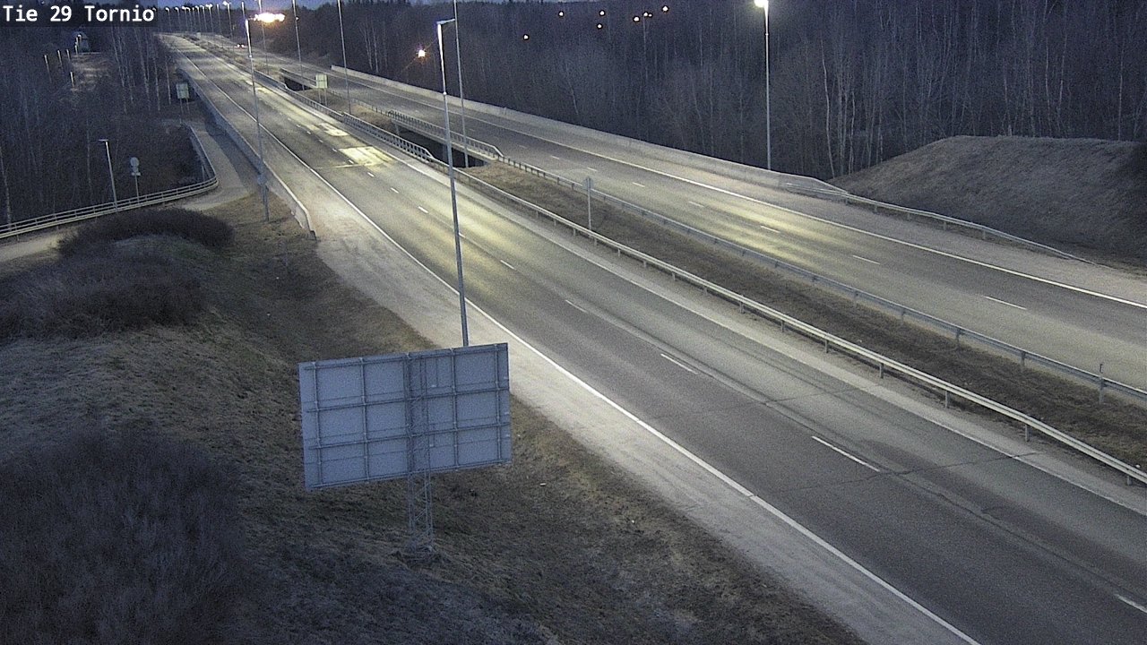 Weather Camera Image Väg 29 Torneå, Tornio, Lappi