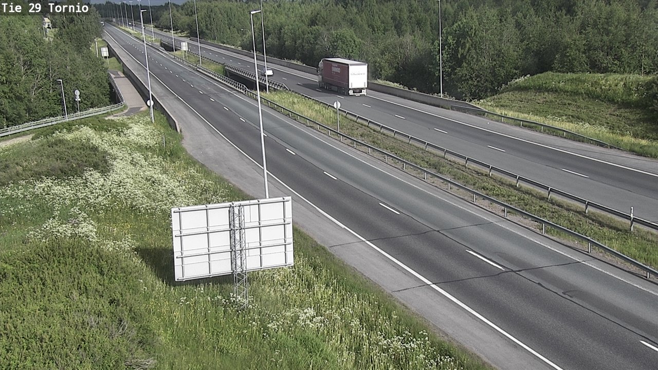 Weather Camera Image Väg 29 Torneå, Tornio, Lappi