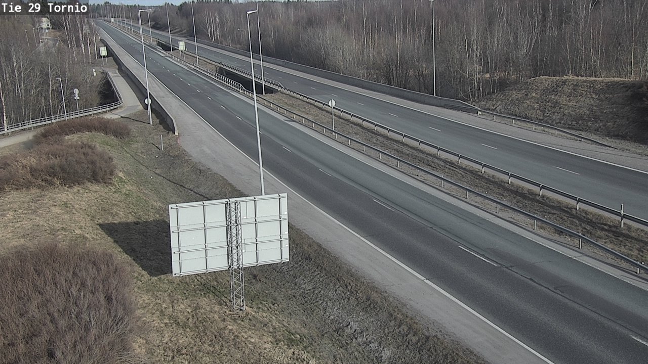 Weather Camera Image Väg 29 Torneå, Tornio, Lappi