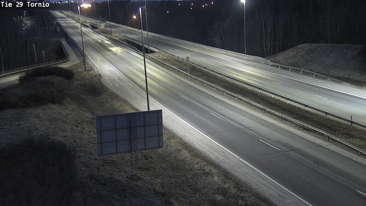 Weather Camera Image Väg 29 Torneå, Tornio, Lappi