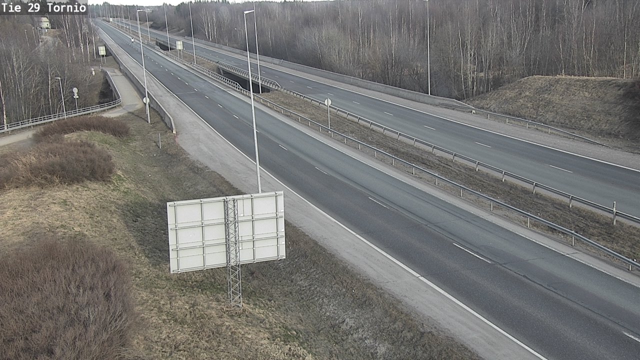 Weather Camera Image Väg 29 Torneå, Tornio, Lappi