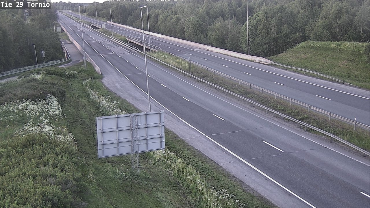 Weather Camera Image Väg 29 Torneå, Tornio, Lappi