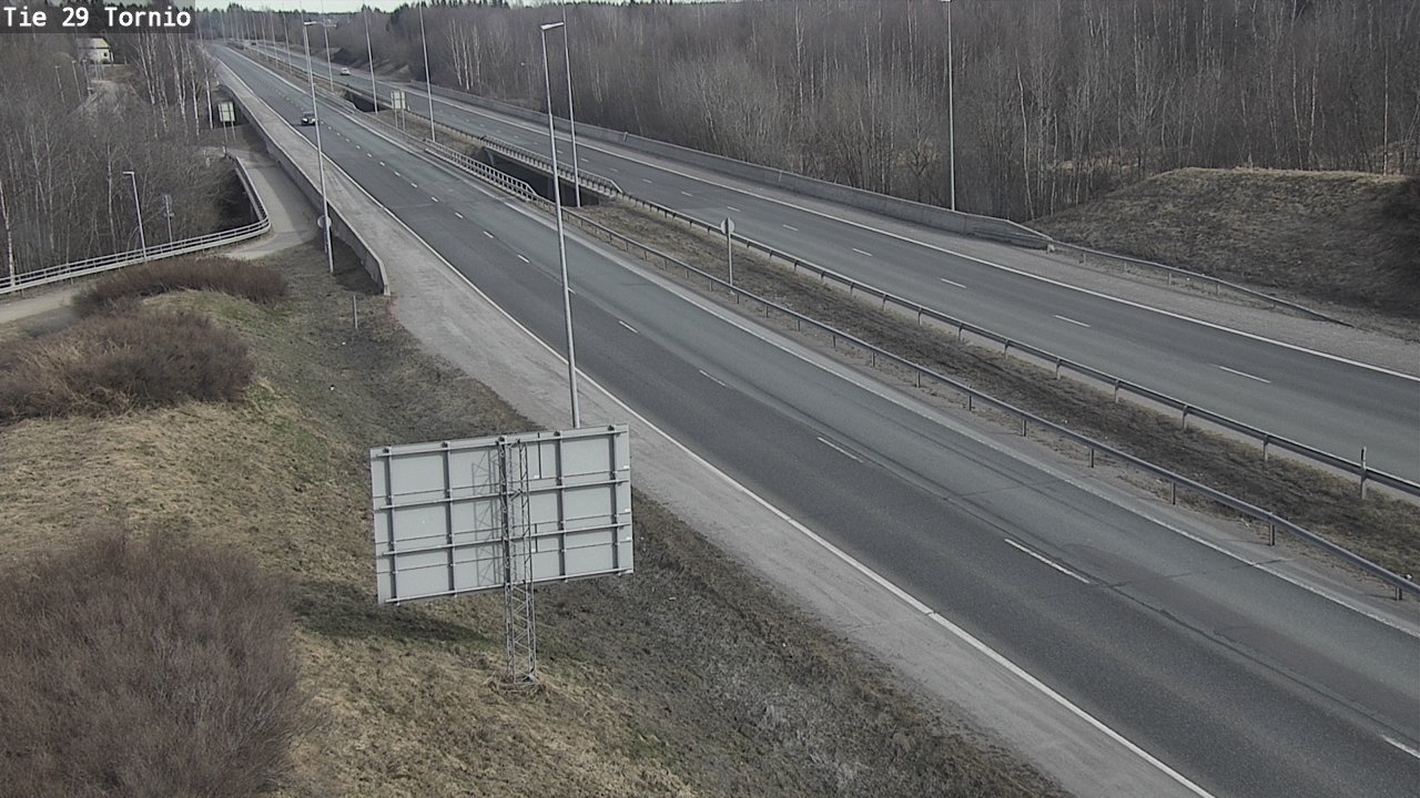 Weather Camera Image Väg 29 Torneå, Tornio, Lappi