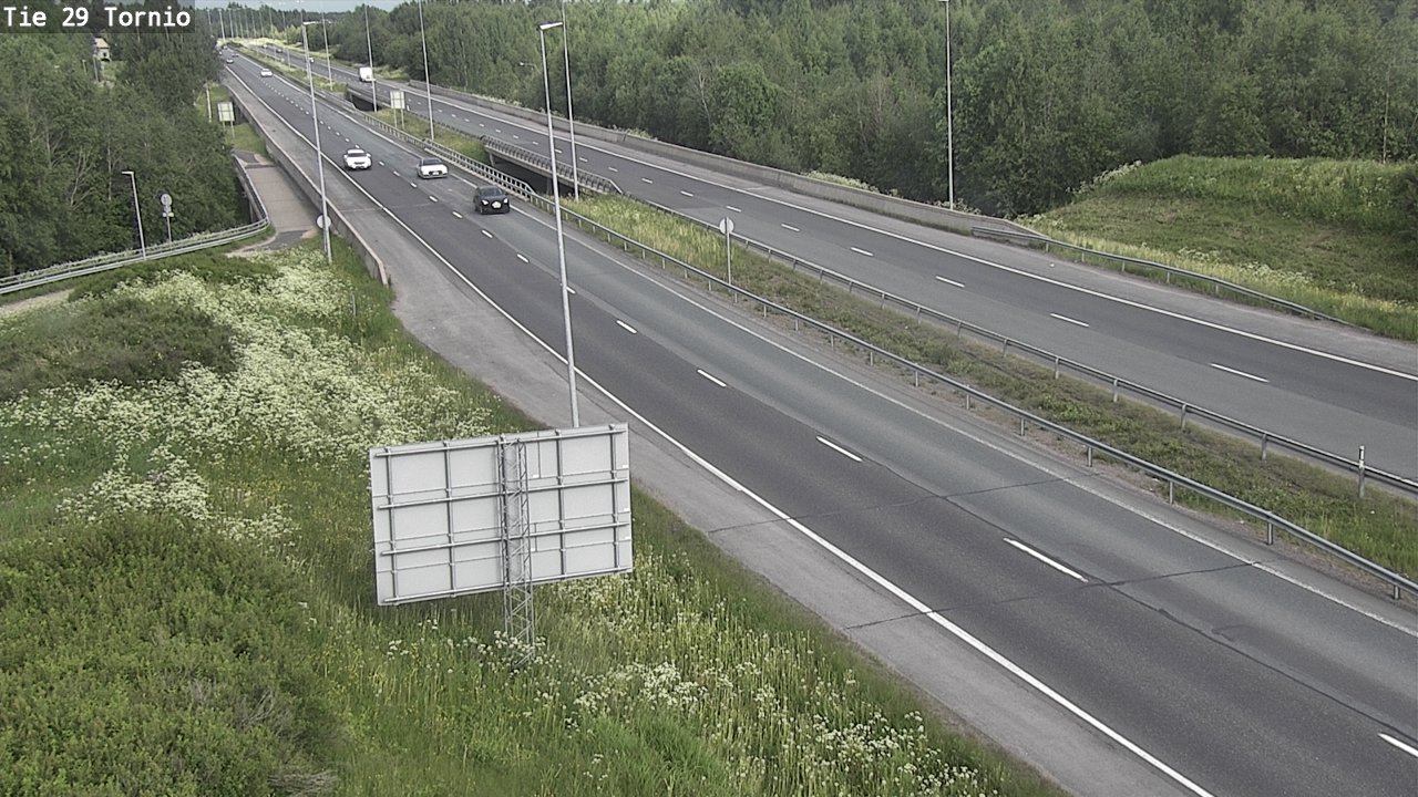 Weather Camera Image Väg 29 Torneå, Tornio, Lappi