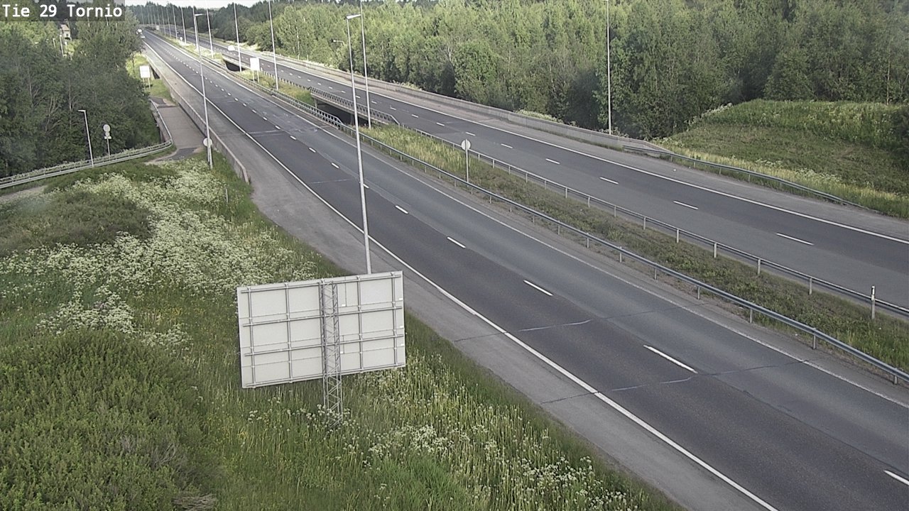 Weather Camera Image Väg 29 Torneå, Tornio, Lappi