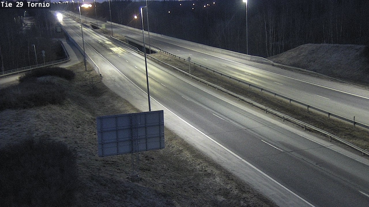 Weather Camera Image Väg 29 Torneå, Tornio, Lappi