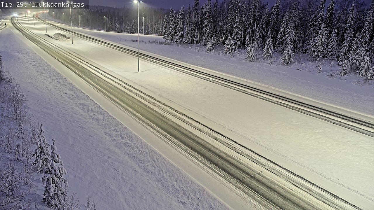 Weather Camera Image Väg 29 Torneå Luukkaankangas, Tornio, Lappi