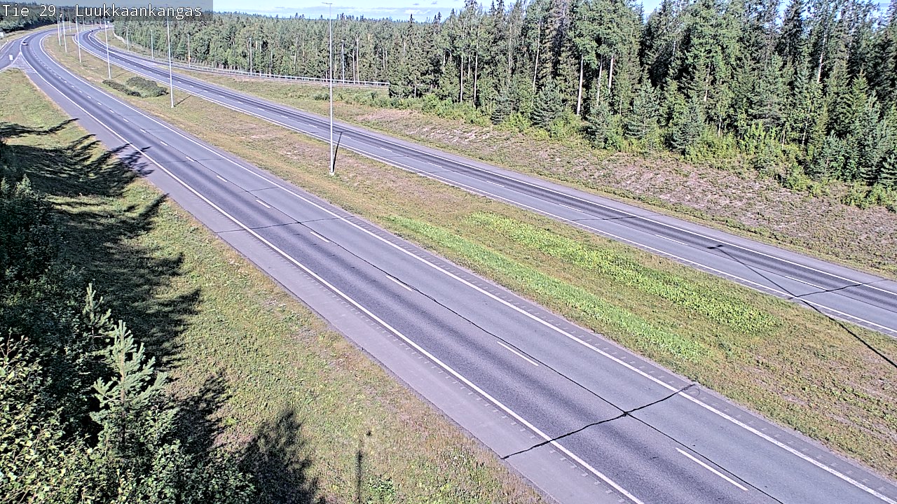 Weather Camera Image Väg 29 Torneå Luukkaankangas, Tornio, Lappi