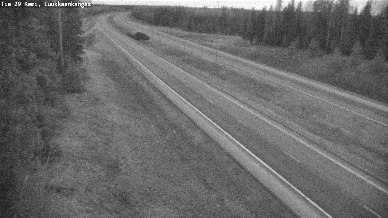 Weather Camera Image Väg 29 Torneå Luukkaankangas, Tornio, Lappi