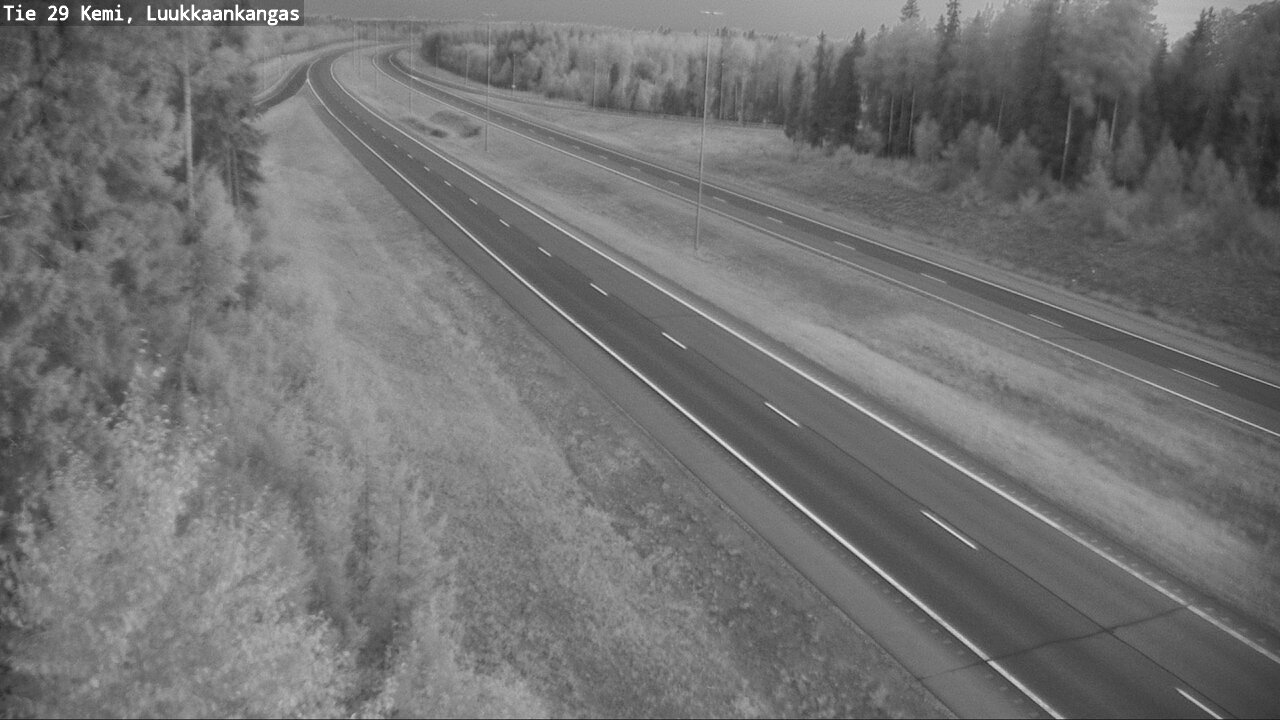 Weather Camera Image Väg 29 Torneå Luukkaankangas, Tornio, Lappi