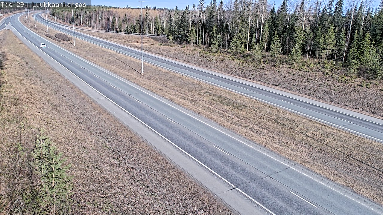 Weather Camera Image Väg 29 Torneå Luukkaankangas, Tornio, Lappi