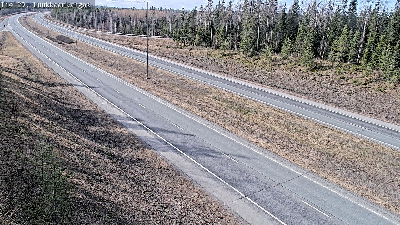 Weather Camera Image Väg 29 Torneå Luukkaankangas, Tornio, Lappi