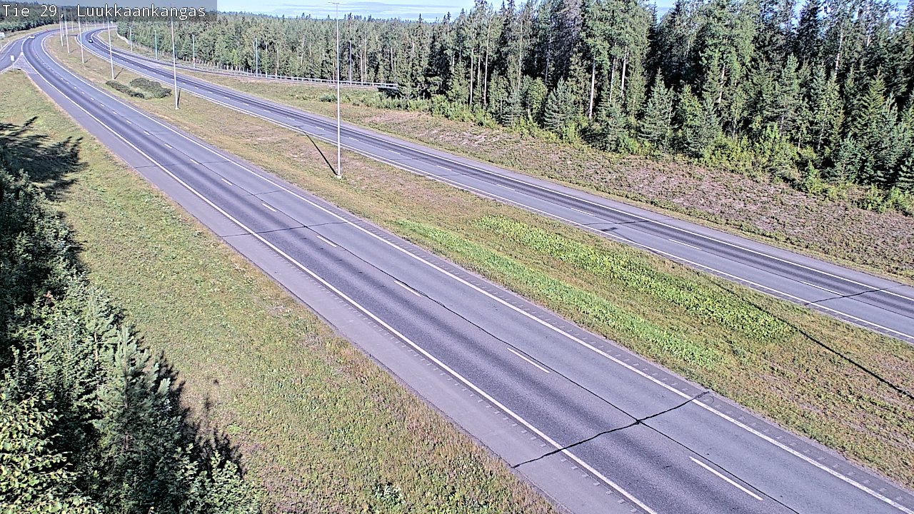 Weather Camera Image Väg 29 Torneå Luukkaankangas, Tornio, Lappi