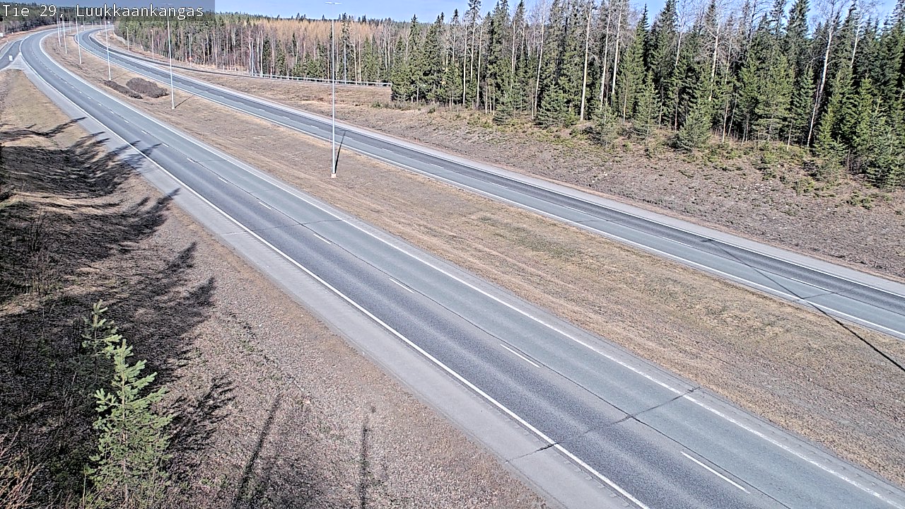 Weather Camera Image Väg 29 Torneå Luukkaankangas, Tornio, Lappi