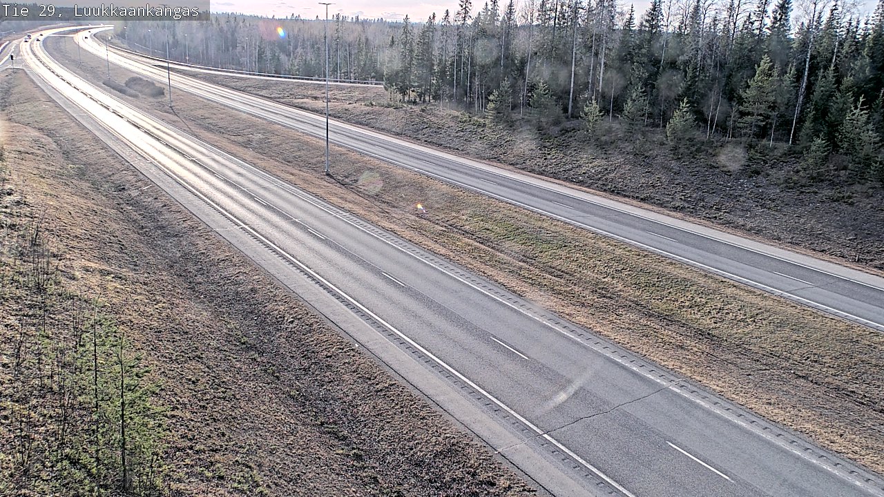 Weather Camera Image Väg 29 Torneå Luukkaankangas, Tornio, Lappi