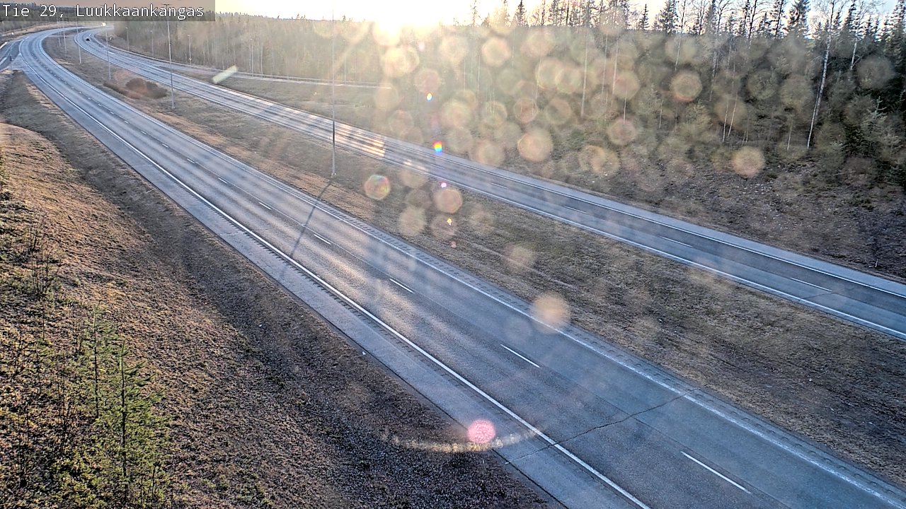 Weather Camera Image Väg 29 Torneå Luukkaankangas, Tornio, Lappi