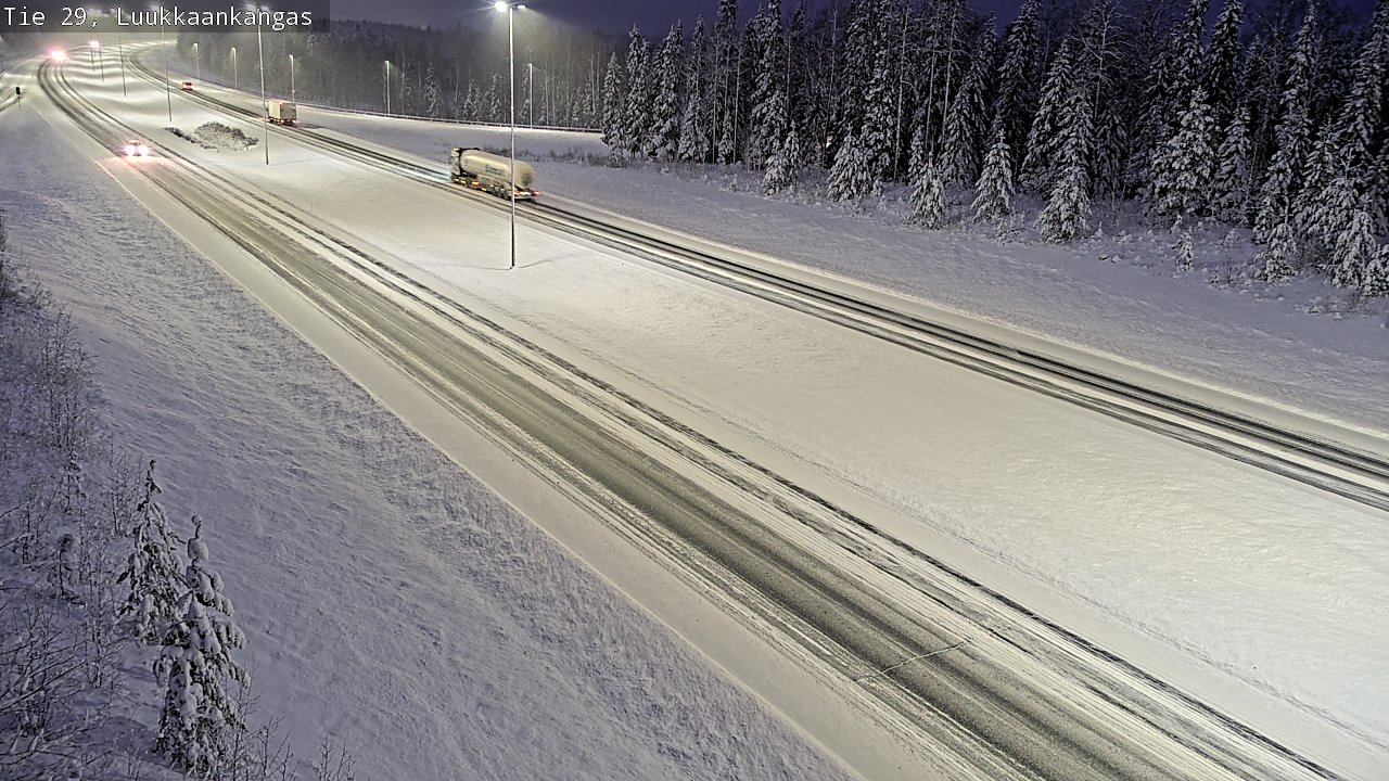 Weather Camera Image Väg 29 Torneå Luukkaankangas, Tornio, Lappi
