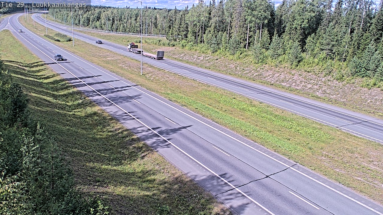 Weather Camera Image Väg 29 Torneå Luukkaankangas, Tornio, Lappi